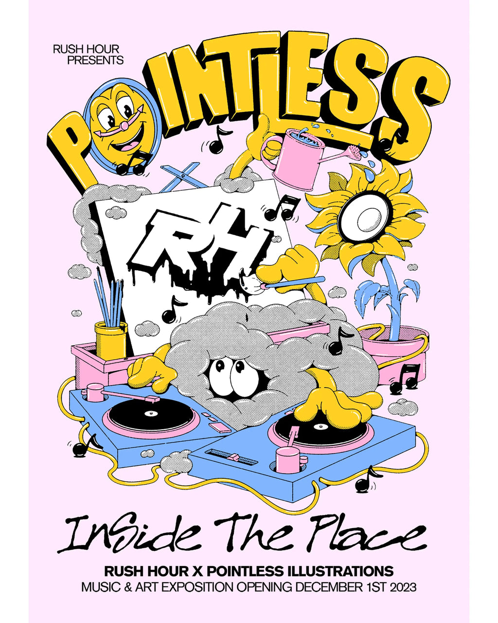 Pointless Illustrations X Rush Hour Present Inside The Place - Patta