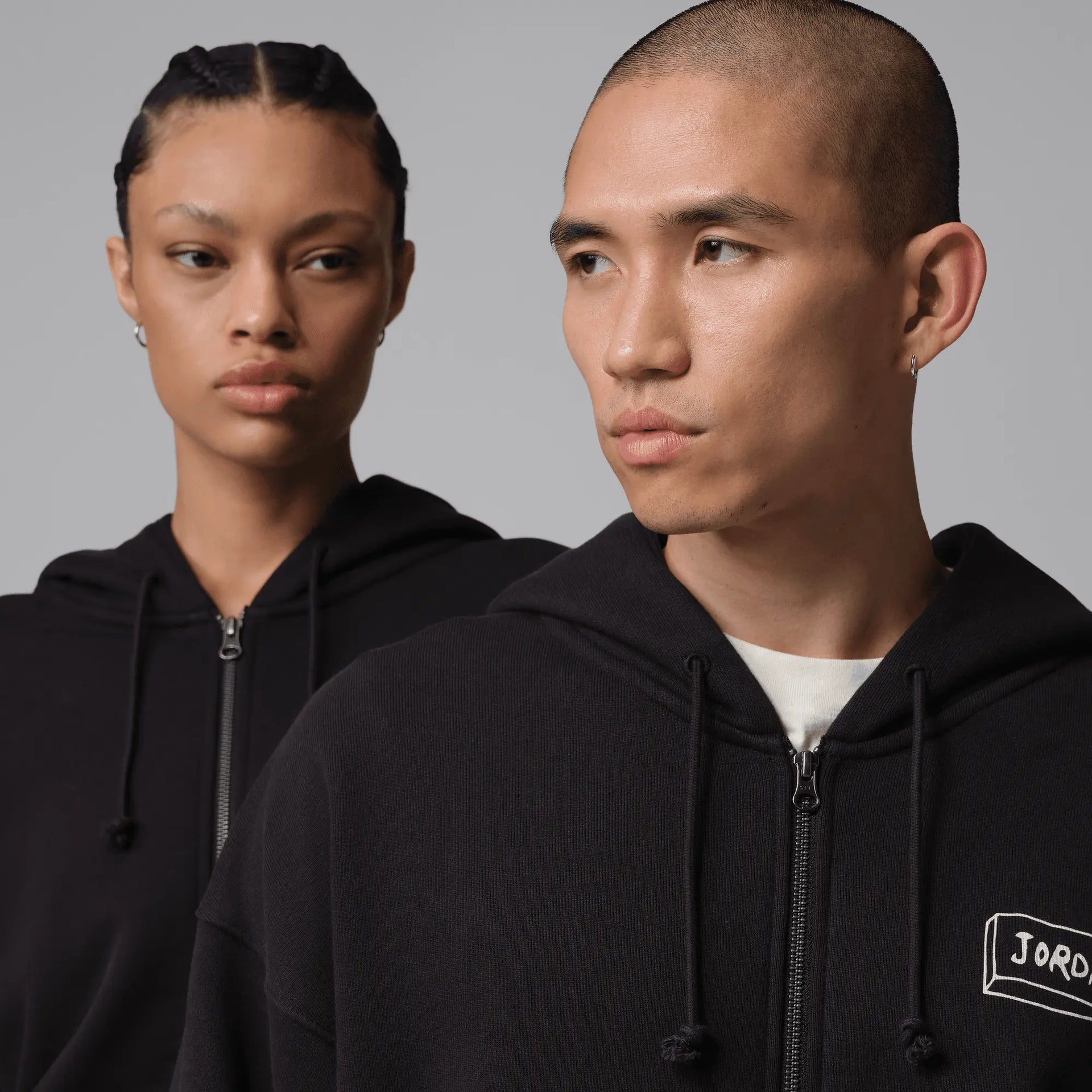 Jordan x Union x Fragment ''Chalk'' Double Zip Hoodie (Black/Sail) Jordan