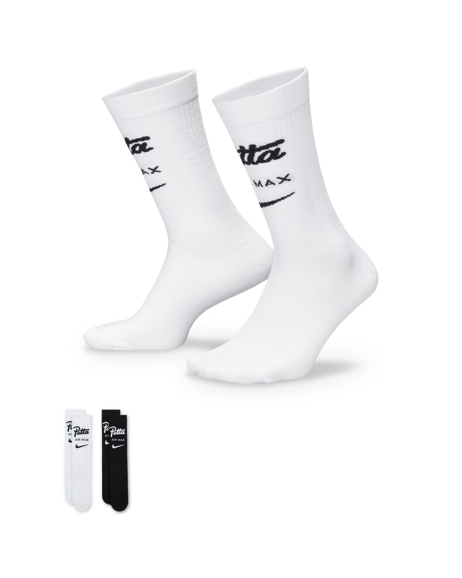 Patta x Nike Crew Socks 2-pack (White/Black)