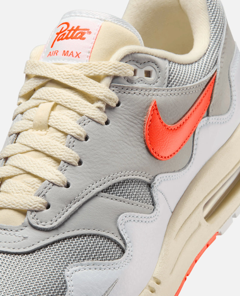 Patta X Nike Air Max 1 (White/Hyper Crimson-Pure Platinum) Nike