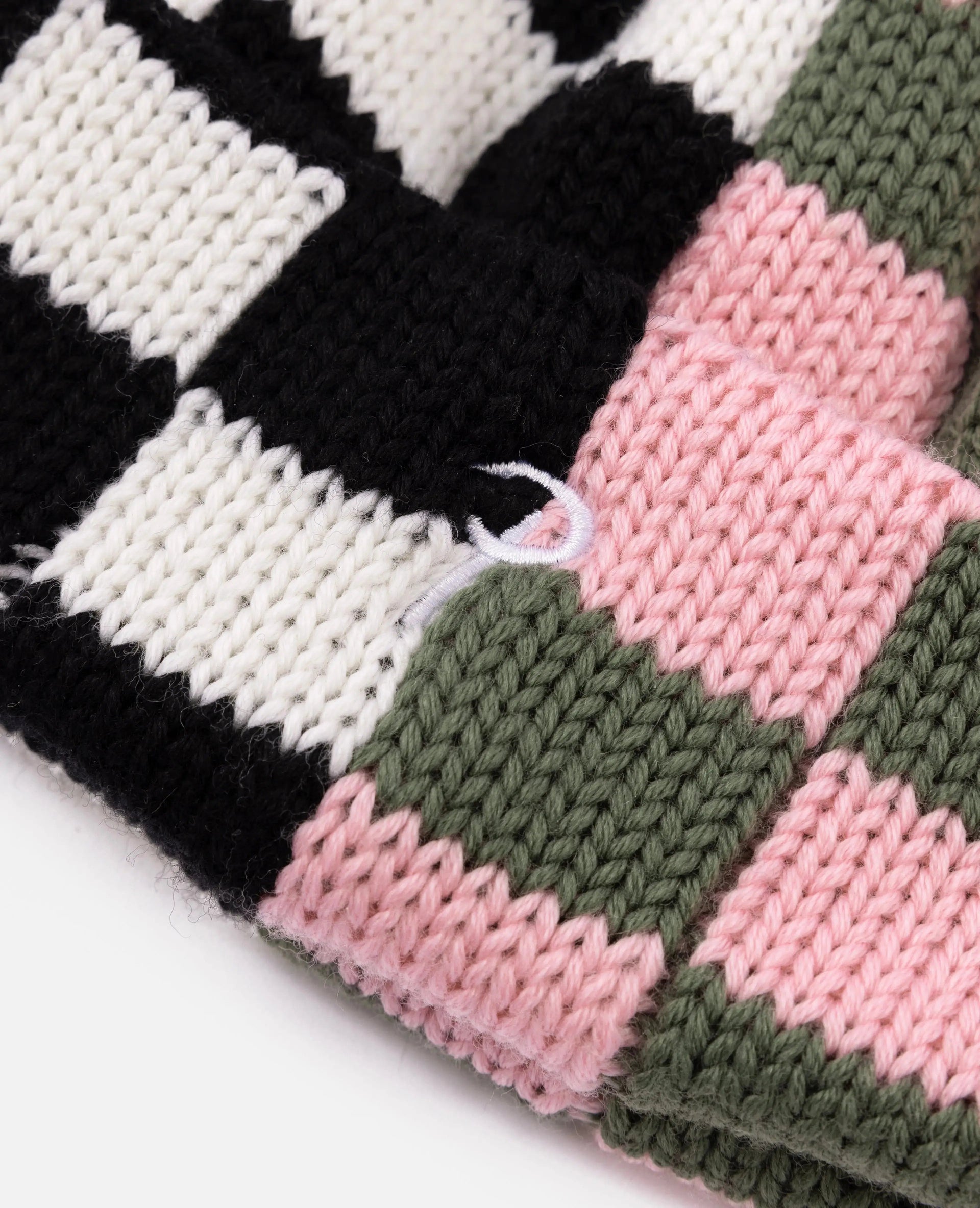 Patta Split Two Tone Knitted Beanie (Sea Salt/Begonia Pink) Patta