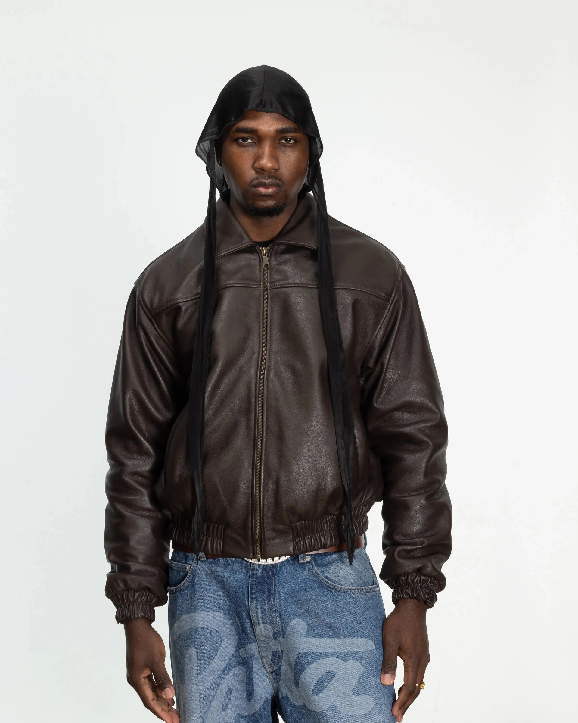 Patta Leather Bomber Jacket (Coffee Bean) Patta
