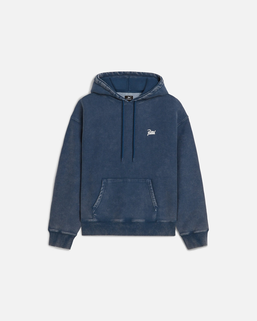 Patta Classic Acid Washed Hooded Sweater (Estate Blue) Patta