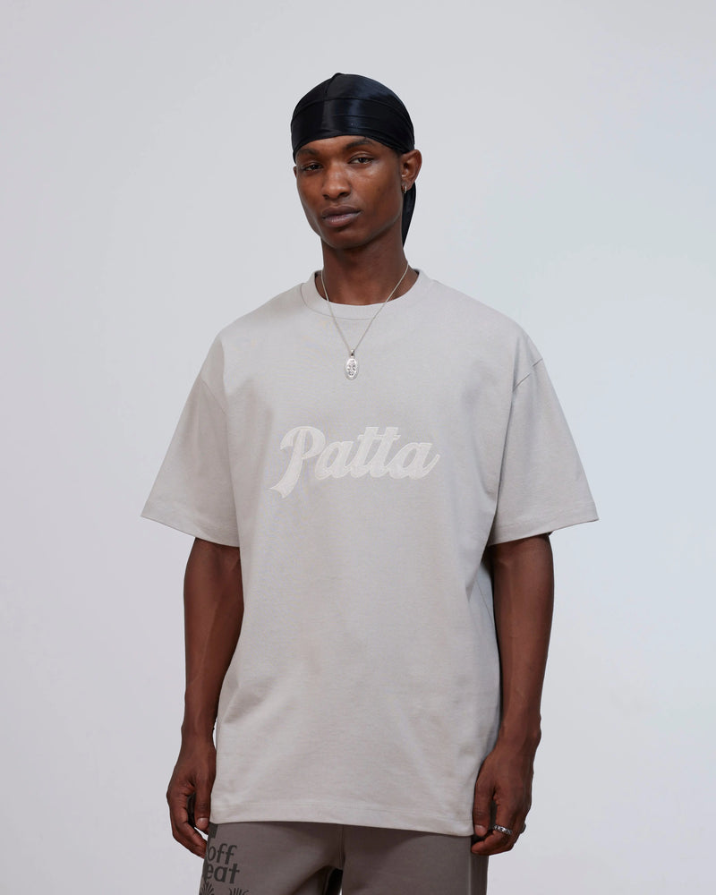 Patta Logo Twill Applique T-Shirt (Flint Gray) Patta