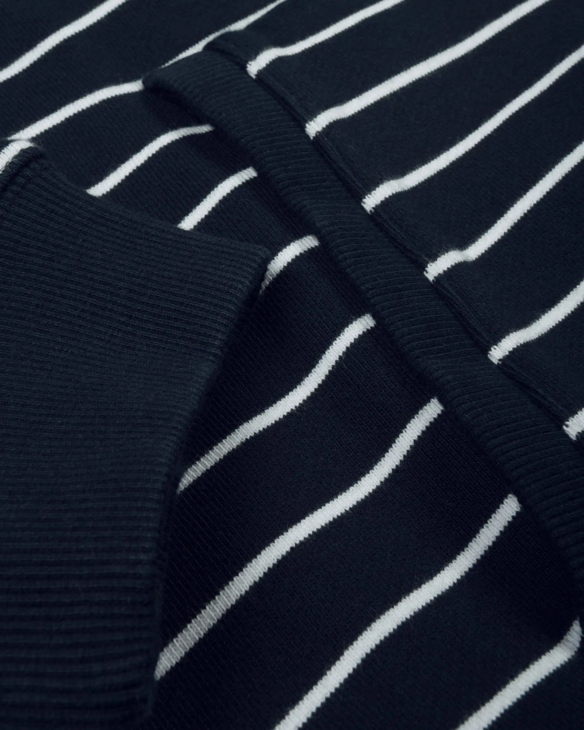 Patta Striped Zip Up Hooded Sweater (Black Iris) Patta