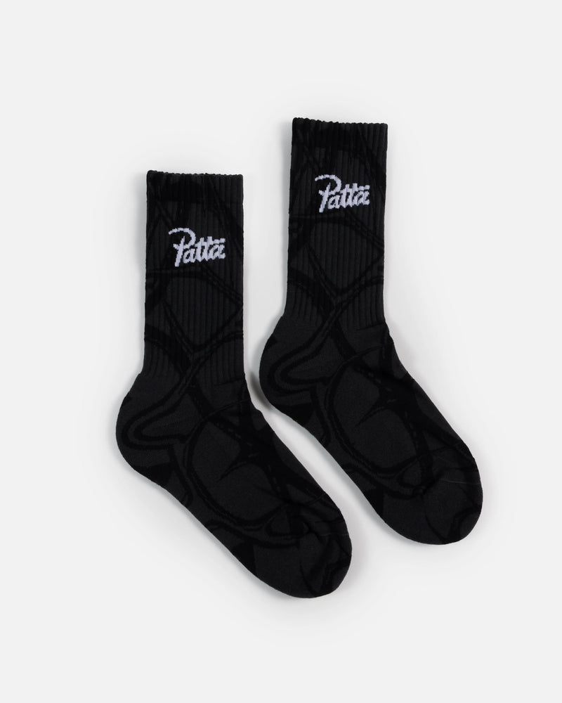 Patta Thorns Socks (Grey Pinstripe) Patta