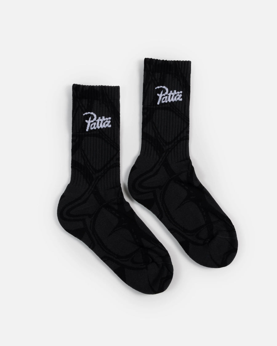 Patta Thorns Socks (Grey Pinstripe) Patta