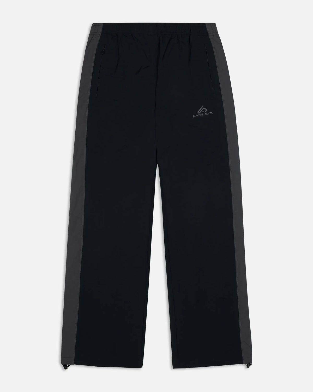 Patta Panelled Oversized Track Pants (Black) Patta