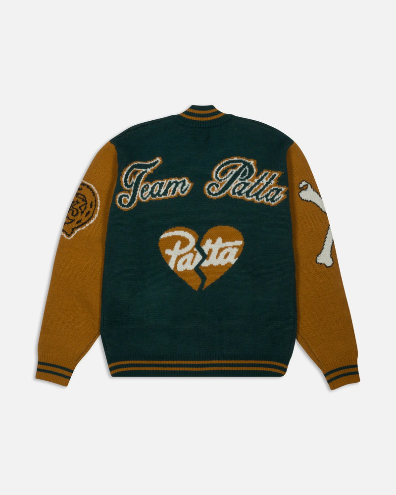 Patta Varsity Knitted Cardigan (Pine Grove) Patta