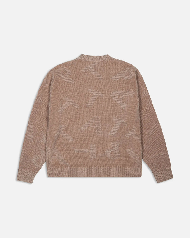 Patta Chenille Alphabet Knitted Sweater (Irish Cream) Patta