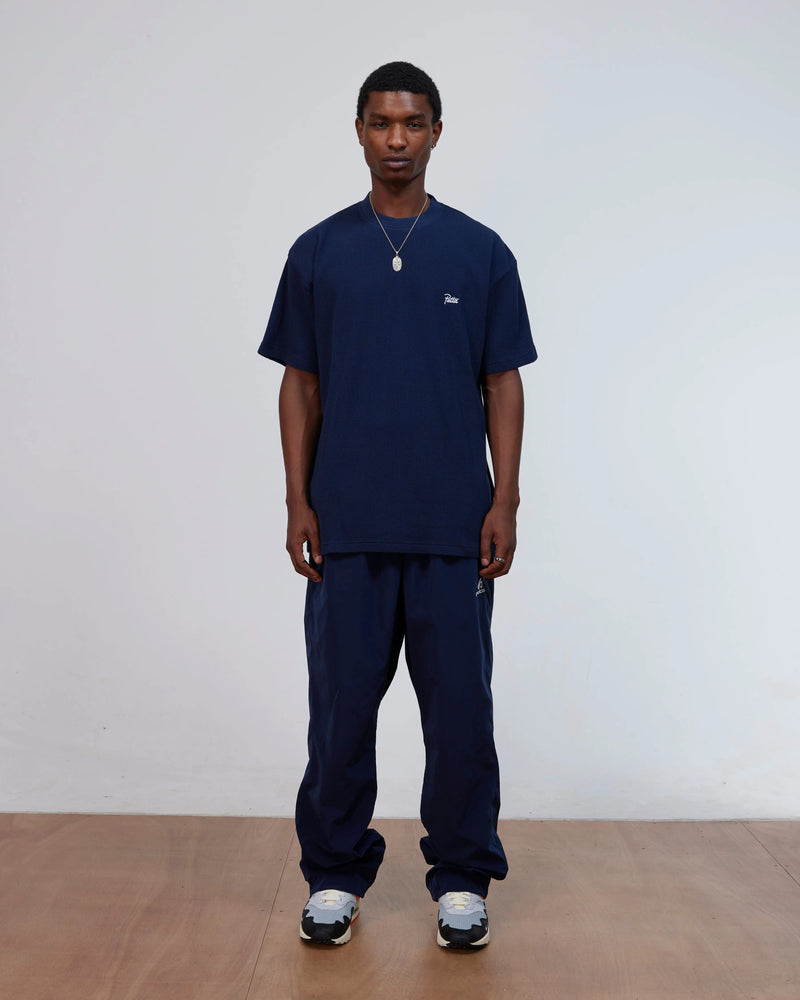 Patta Waffle Script Logo T-Shirt (Black Iris) Patta