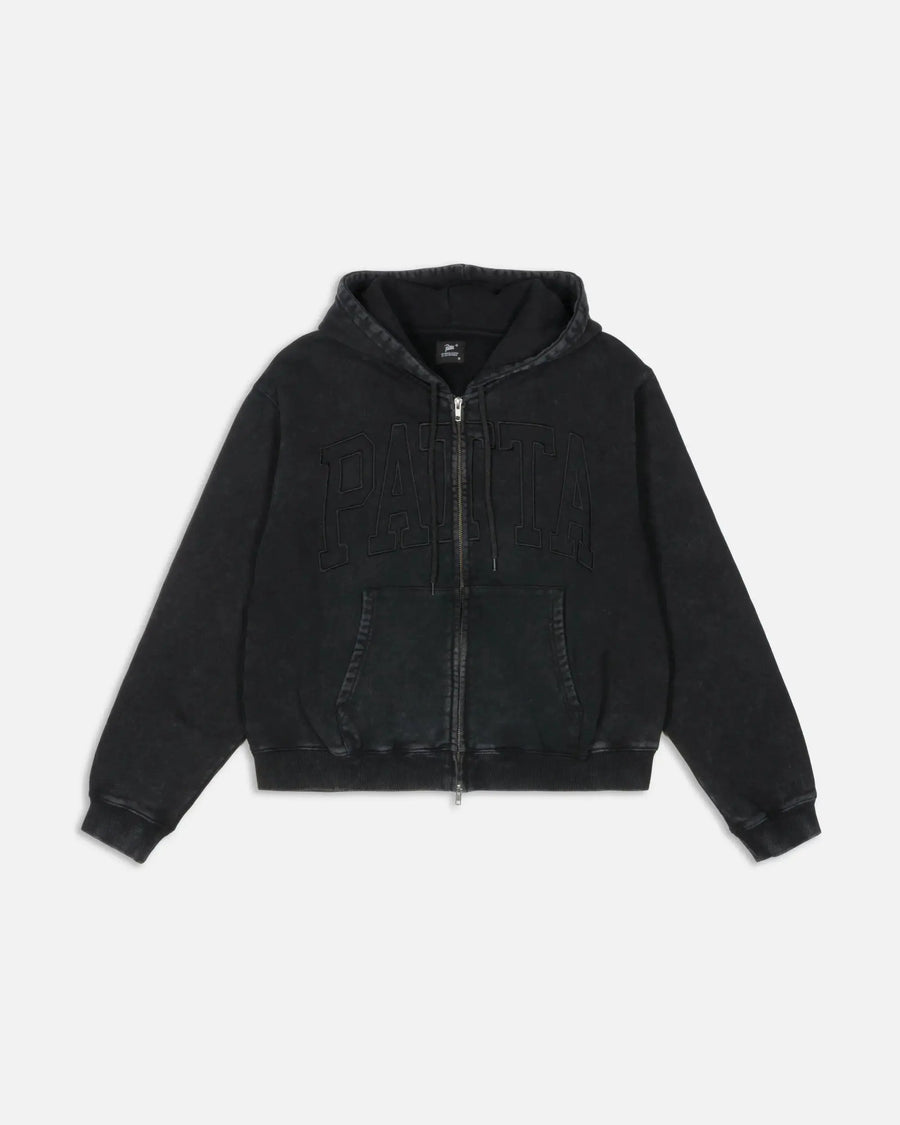 Patta Loopback Logo Zip Hooded Sweater Moonless Night (EA) Patta
