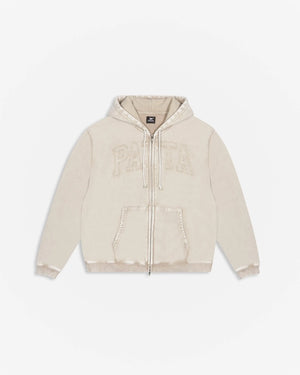 Patta Loopback Logo Zip Hooded Sweater (Irish Cream) Patta