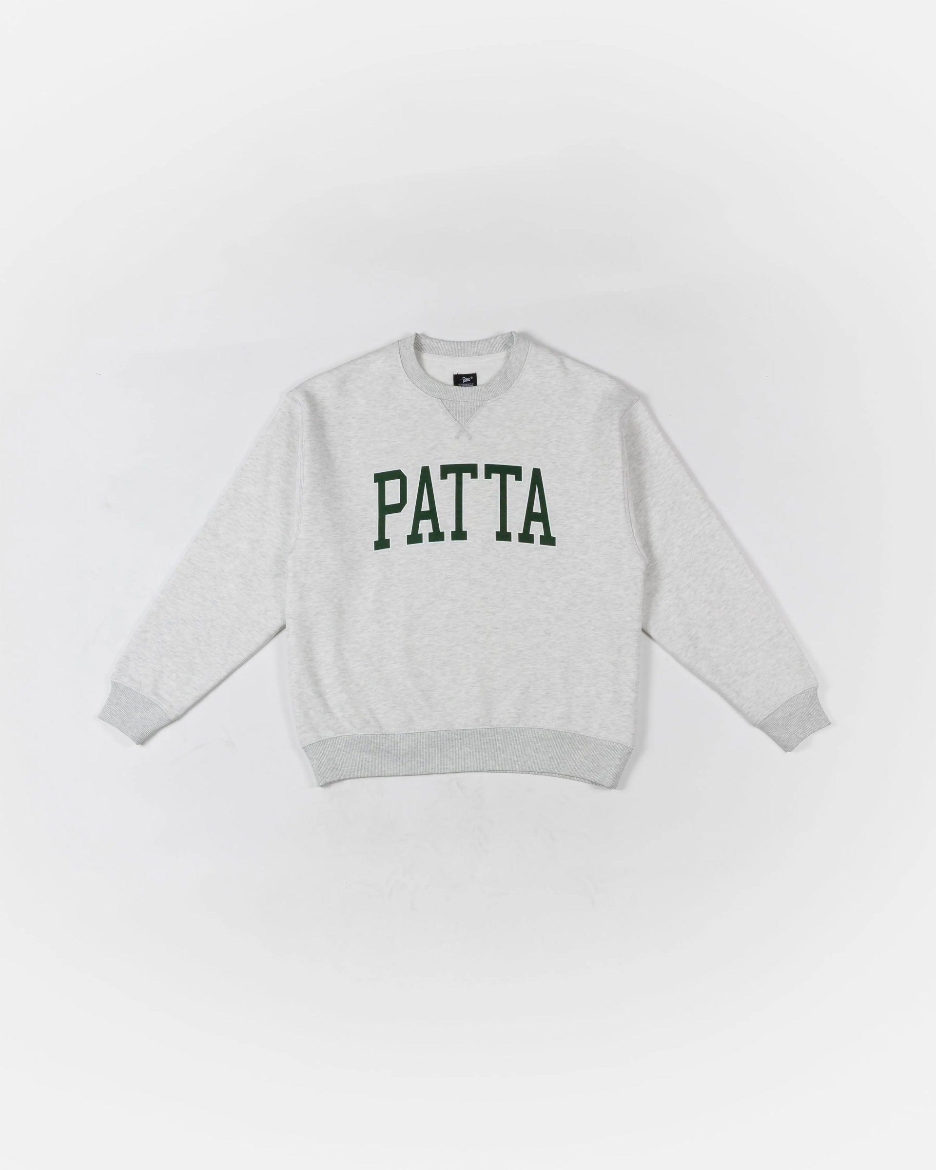 Patta Arc Logo Crewneck Sweater (Light Melange Grey) Patta