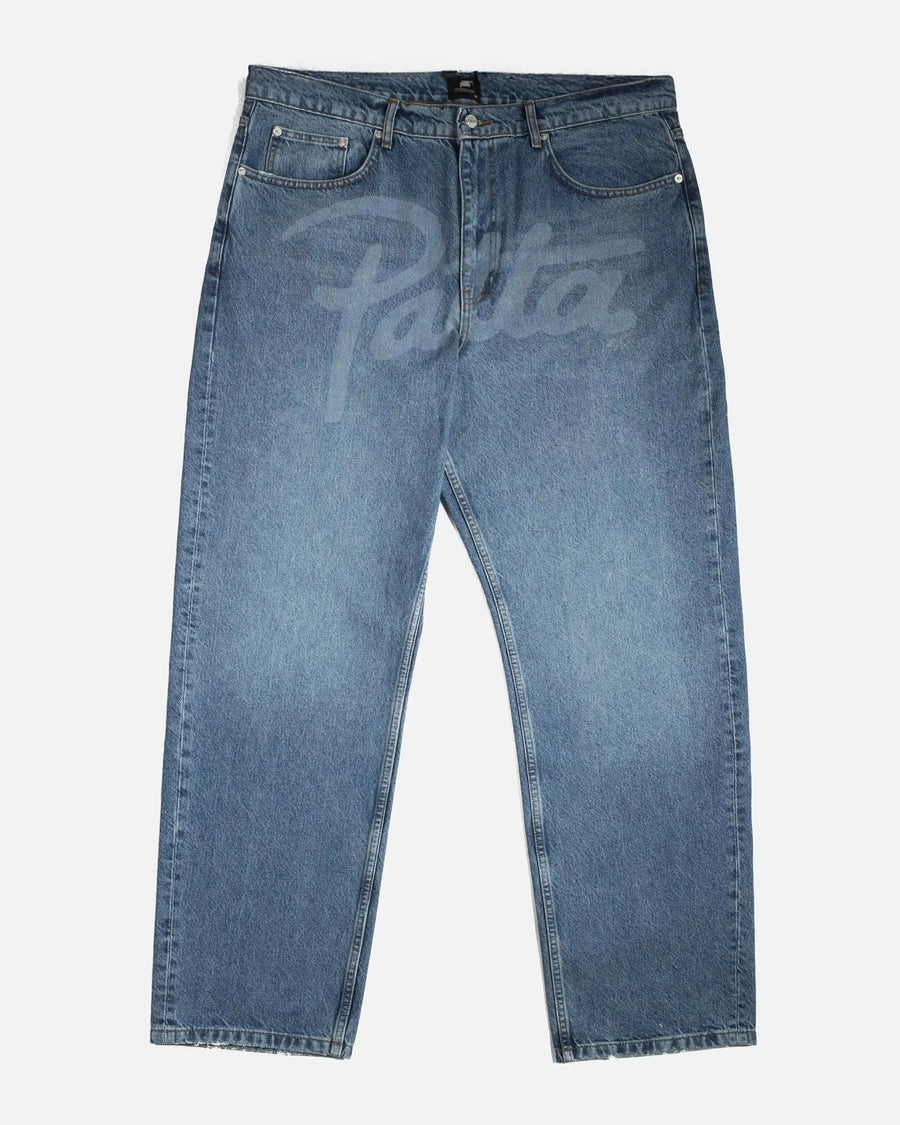 Patta Laserprint Whiskers Denim Pants Light Blue Denim (EA) Patta