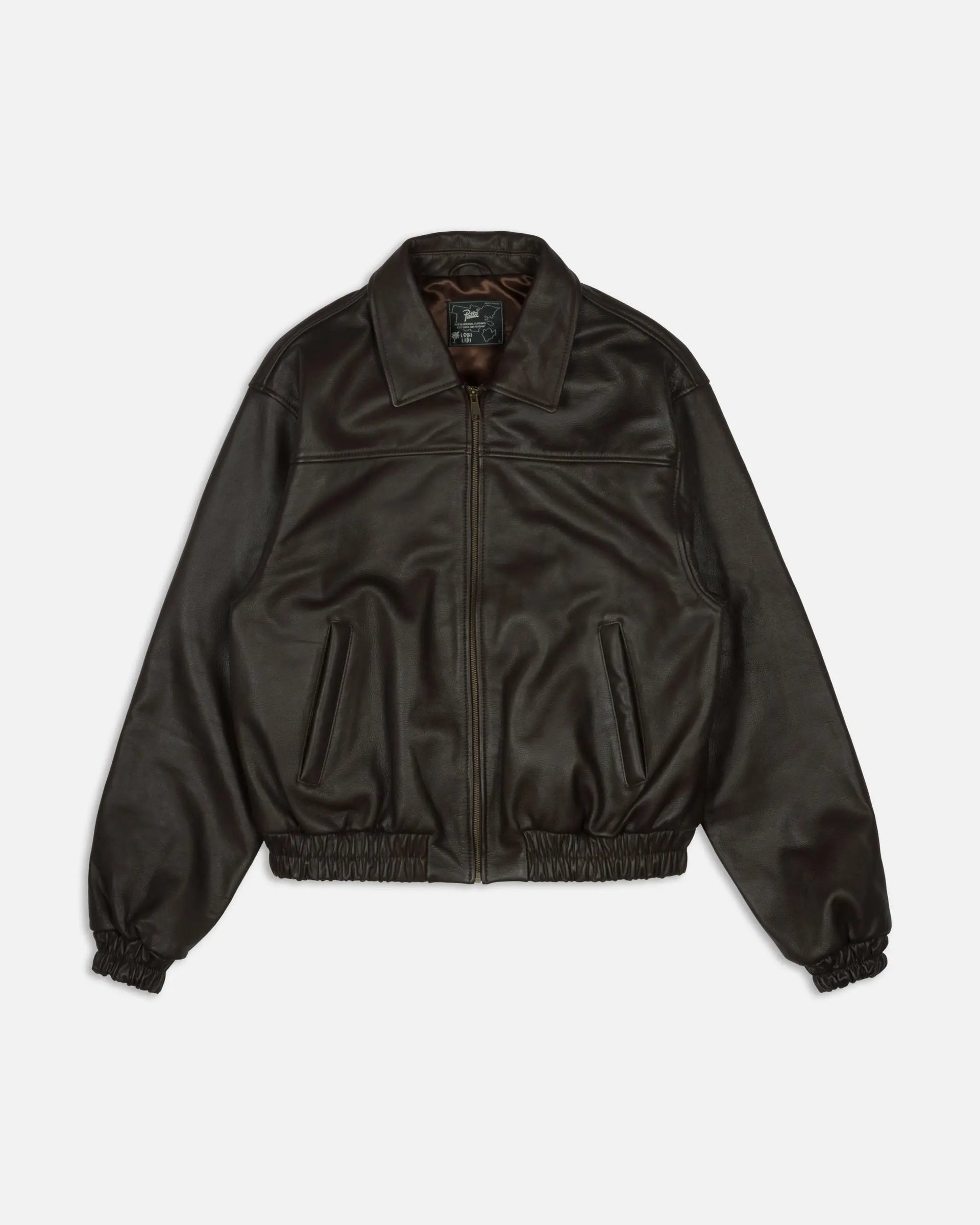 Patta Leather Bomber Jacket (Coffee Bean) Patta