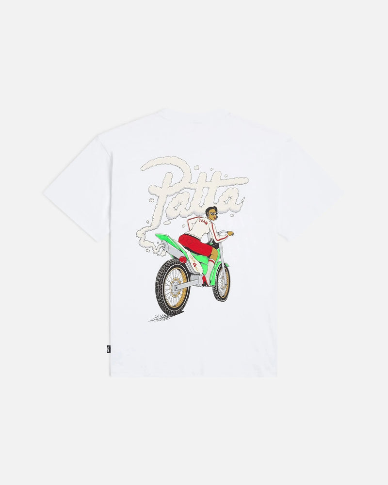 Patta Biker T-Shirt (White) - Patta