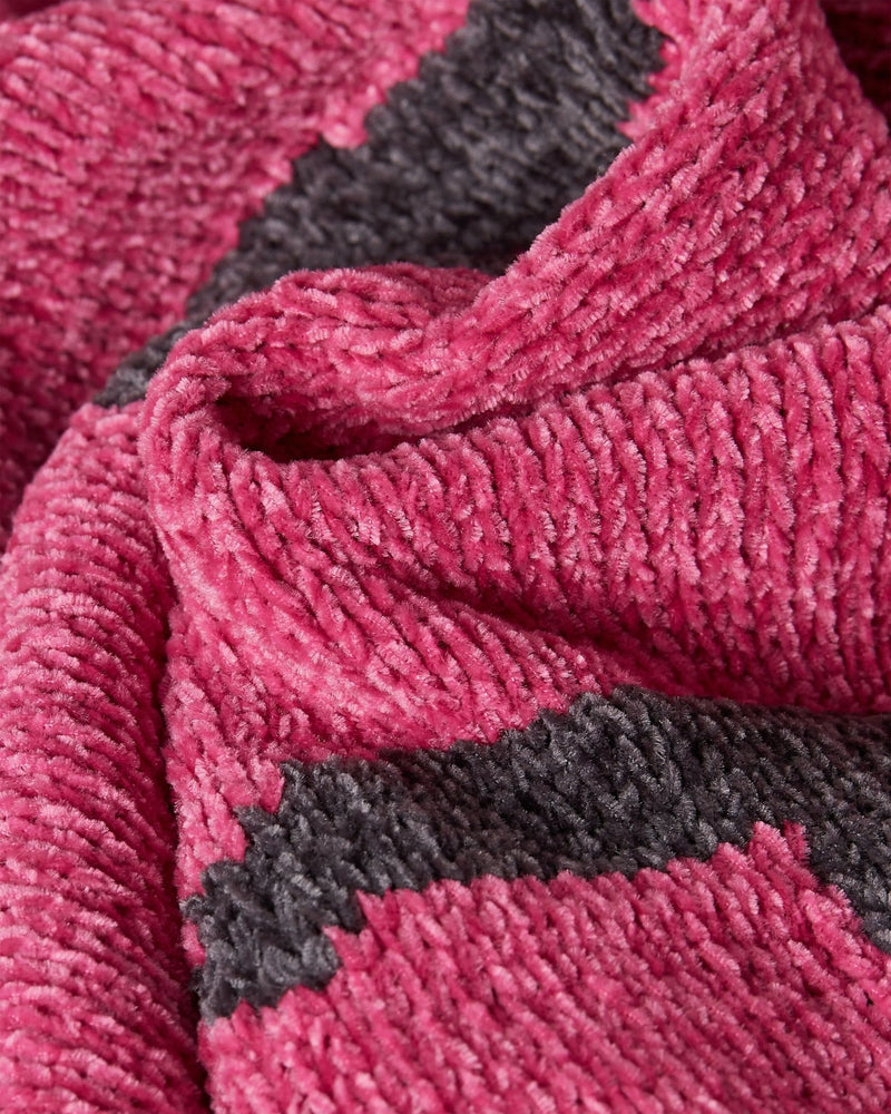 Patta Chenille Knitted Sweater (Fuchsia Red) - Patta