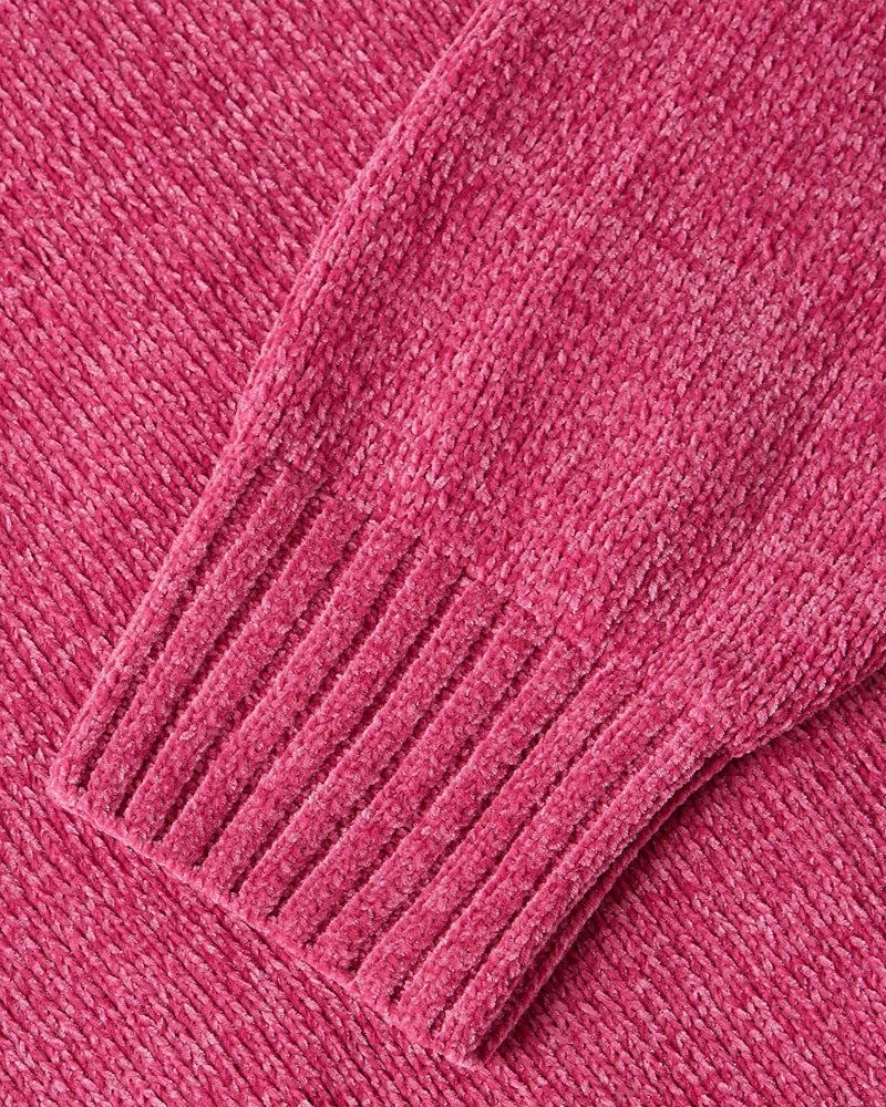 Patta Chenille Knitted Sweater (Fuchsia Red) - Patta