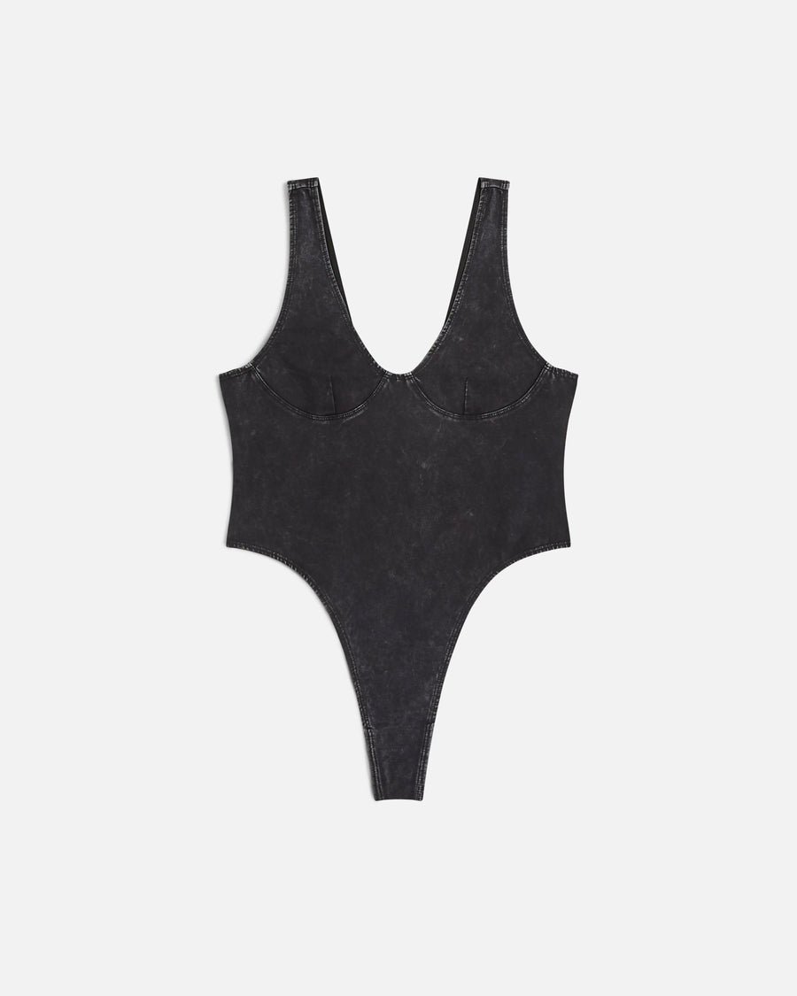 Patta Femme Acid Wash Bodysuit (Black) - Patta