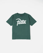 Patta Script Logo Kids T-Shirt (Bistro Green) - Patta